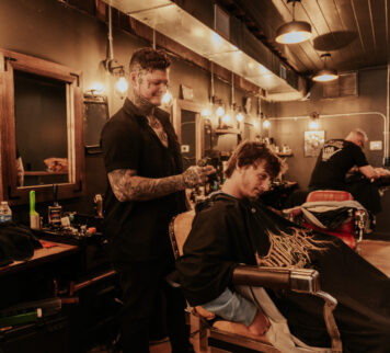 CJ McCreery, barber at Outlaw Barber Company Summerville