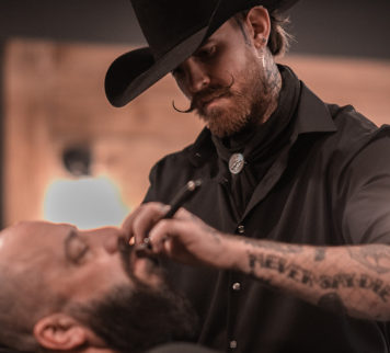 Edwin Eddie Hiott, barber at Outlaw Barber Company Summerville