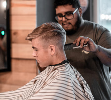 Hank Zallas, barber at Outlaw Barber Company Goose Creek