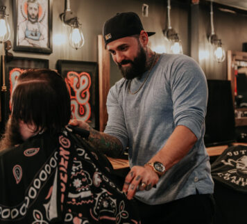 Jake Carr, barber at Outlaw Barber Company Summerville