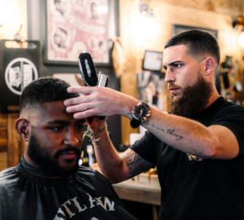 Steven S., barber at Outlaw Barber Company Goose Creek